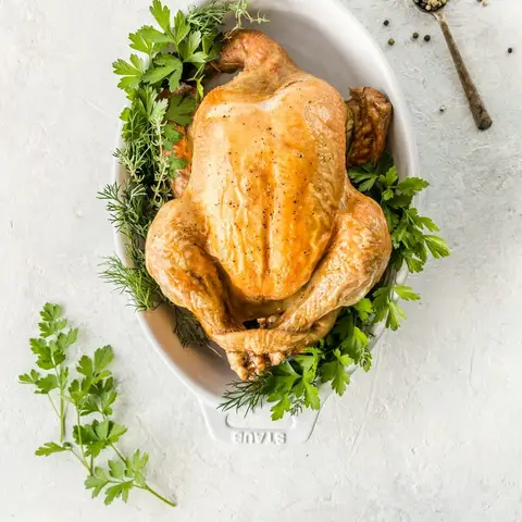 Roast Chicken, Lemon, from the sample dinner party board.