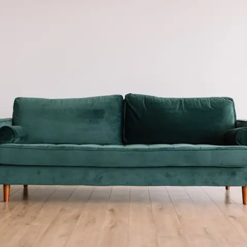 Three-Seat Sofa, Forest, from the sample furnishing a room board.
