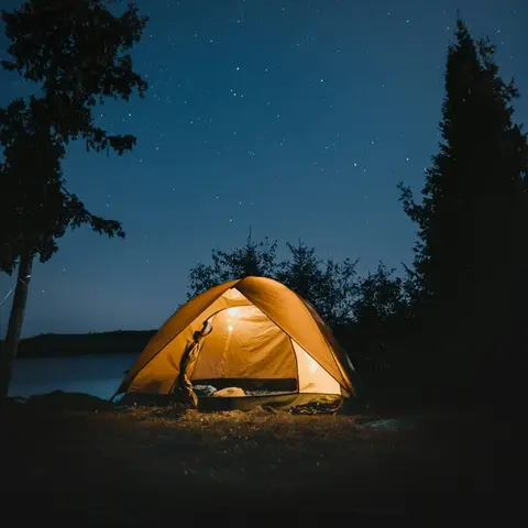 Two-Person Dome Tent, from the sample camping kit board.