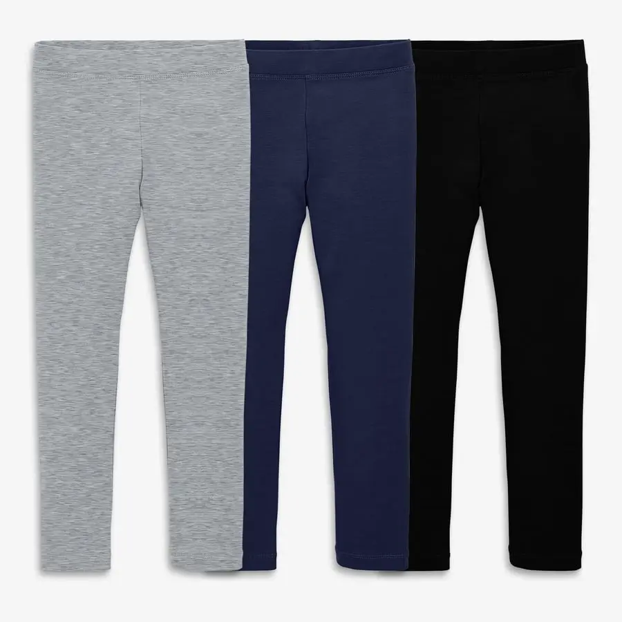 Kids legging 3-pack, Navy mix, size 5